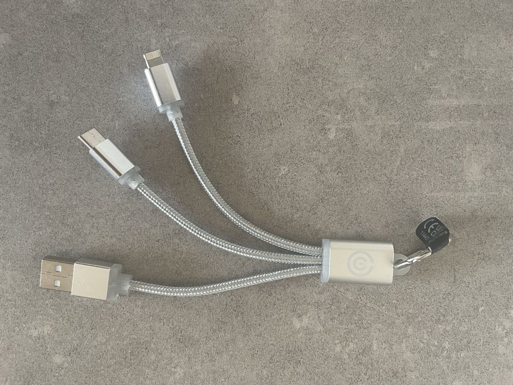 Cabo adaptador USB 3.0 / USB C & Lightning
