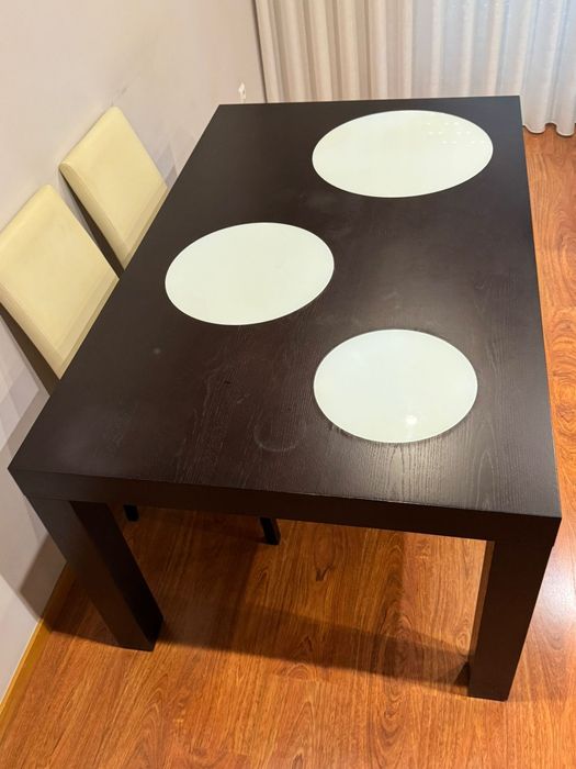 MESA JANTAR WENGUE Maciça 160x100x78