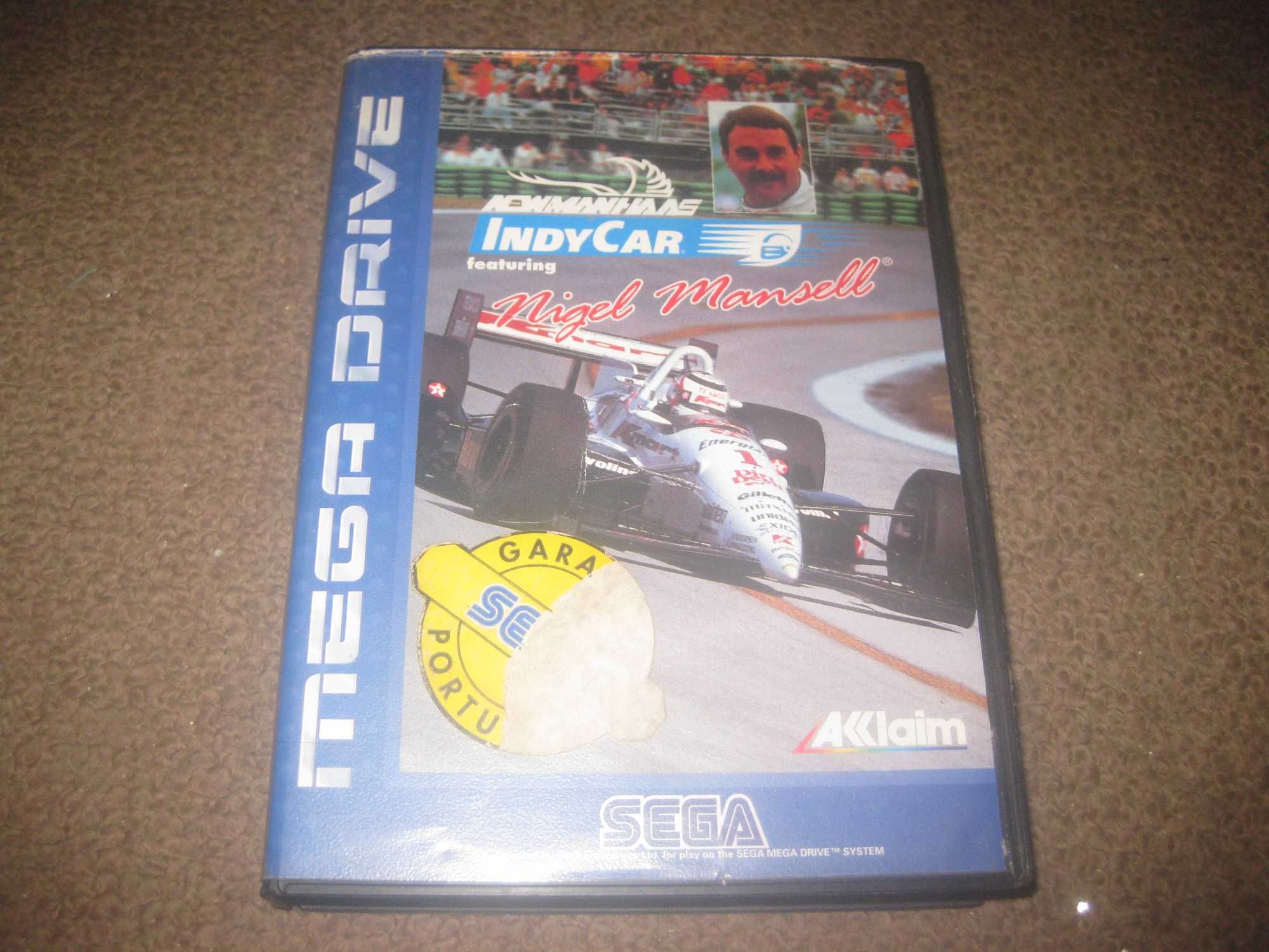 Jogo "Indy Car Featuring Nigel Mansell" para Sega Mega Drive