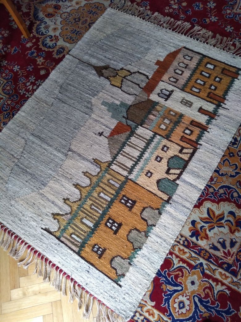 Kilim,Gobelin SYGNOWANY-Cepelia projekt.ŚWIDERSKA/Domanska WYSYLKA