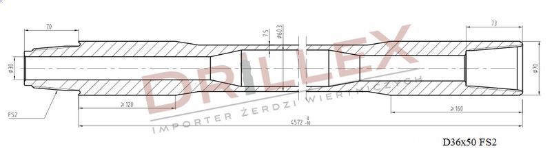 Żerdzie wiertnicze Vermeer D33x44/36x50 FS1 4,5m ϕ 60,3 -1220 zł