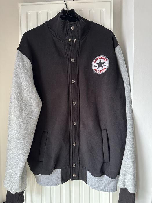 Bluza męska Converse czarna z szarymi rękawami XL/XXL bomberka