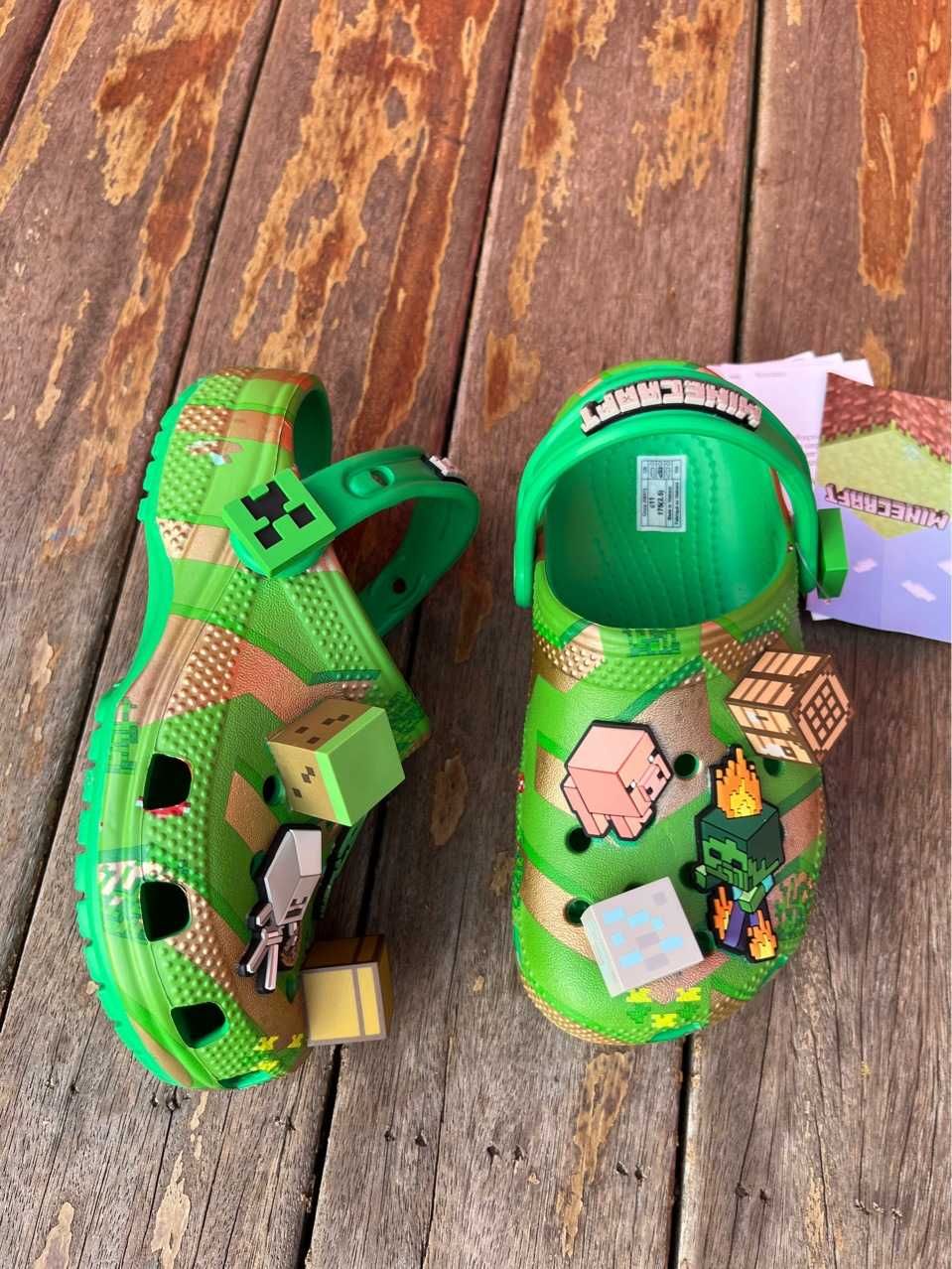 дитячі крокси оригінал Майнкрафт crocs minecraft j2 j3 j4 34 35 36