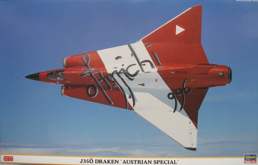 Сборная модель самолета SAAB J-35 Draken 1:48 Hasegawa