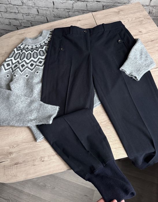 90% шерсть 10% кашемір CAPPELLINI штани теплі джогери