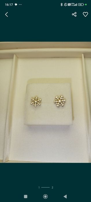 Srebrne kolczyki 925 śnieżynki nowe