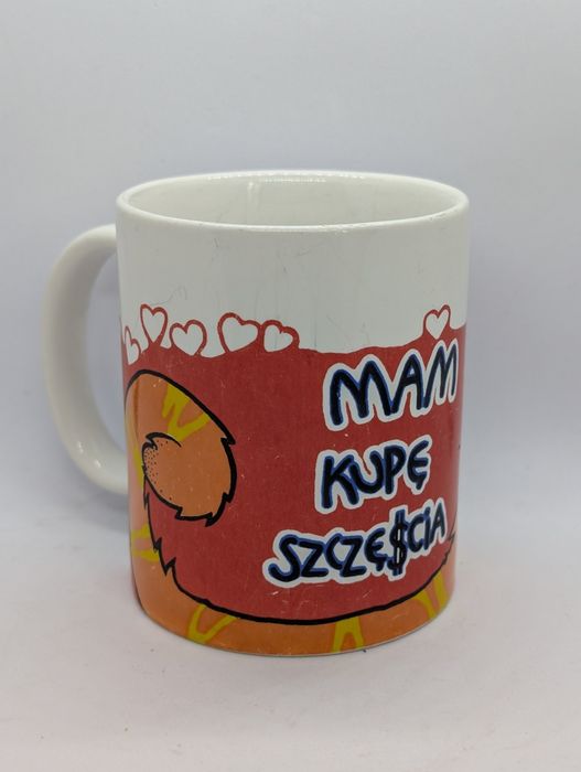 Kubek Mam kupę szczęścia z kotem