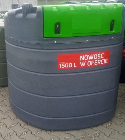 Zbiornik do paliwa dwupłaszczowy 1000, 1500 L pompa filtr licznik