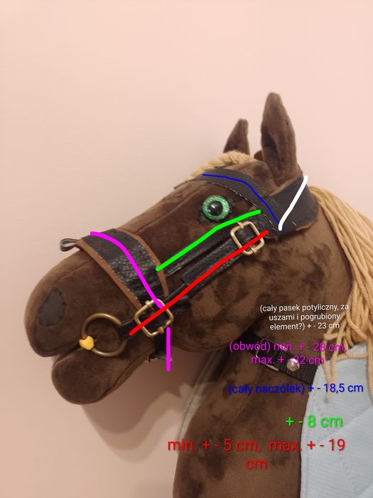 Ogłowie skórzane dla hobby horse