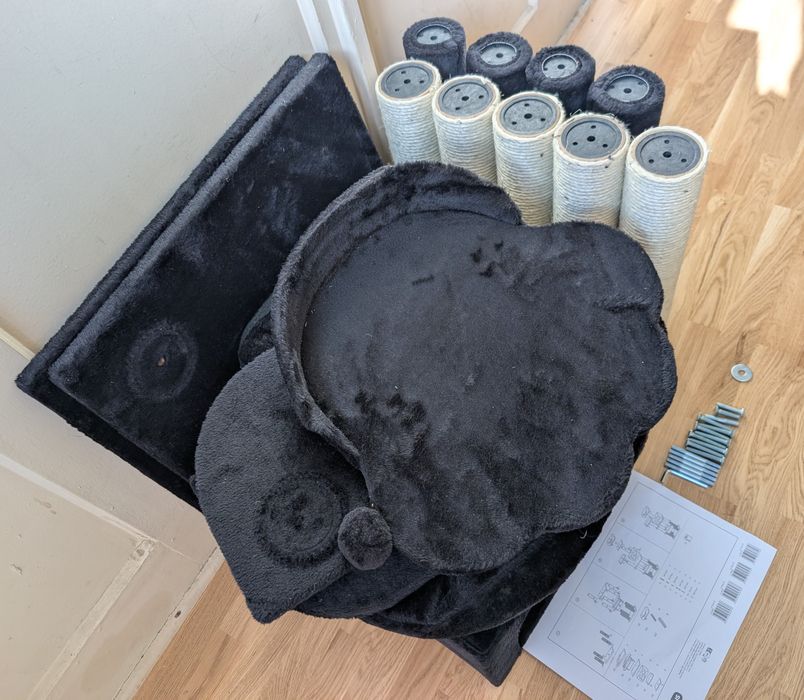 La Digue III Drapak Dla Kota Czarny 69x69x163cm Po Zwrocie DUŻY Uszkod