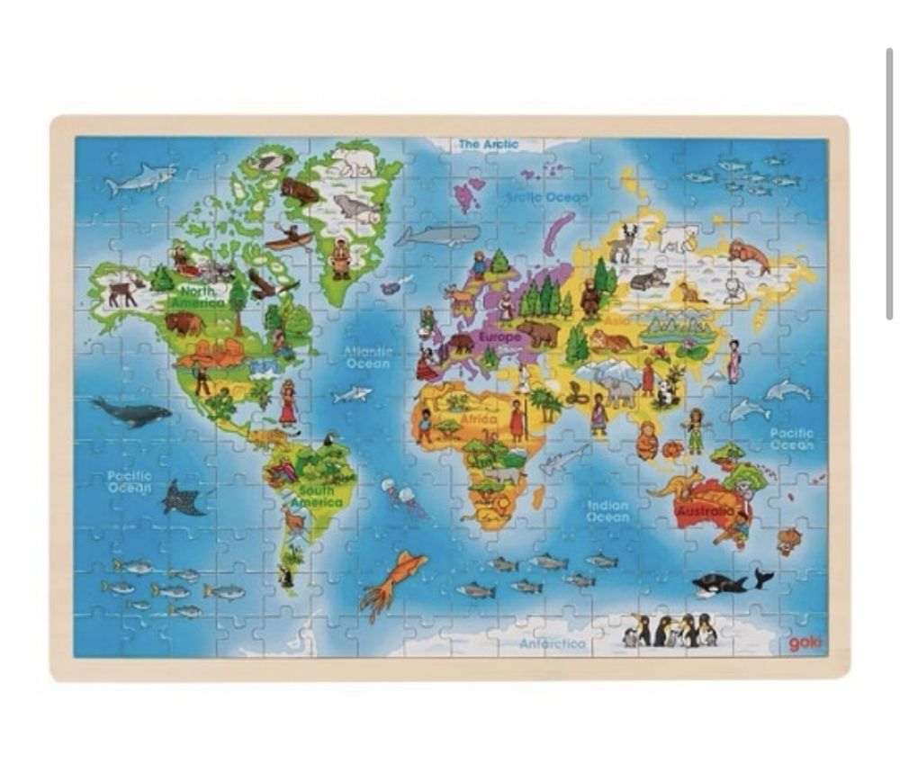 Mapa mundo 192 pecas