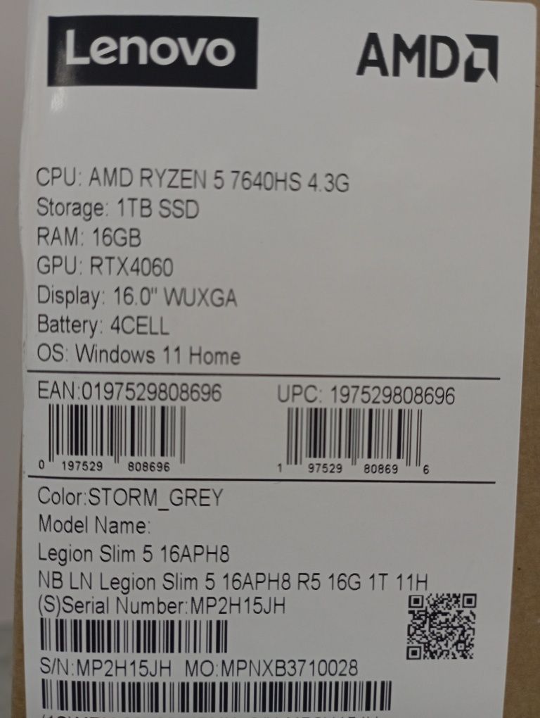 Ryzen 5 7640HS/16gb ddr5 5600mhz/1 tb ssd m2/ RTX 4060 8gb