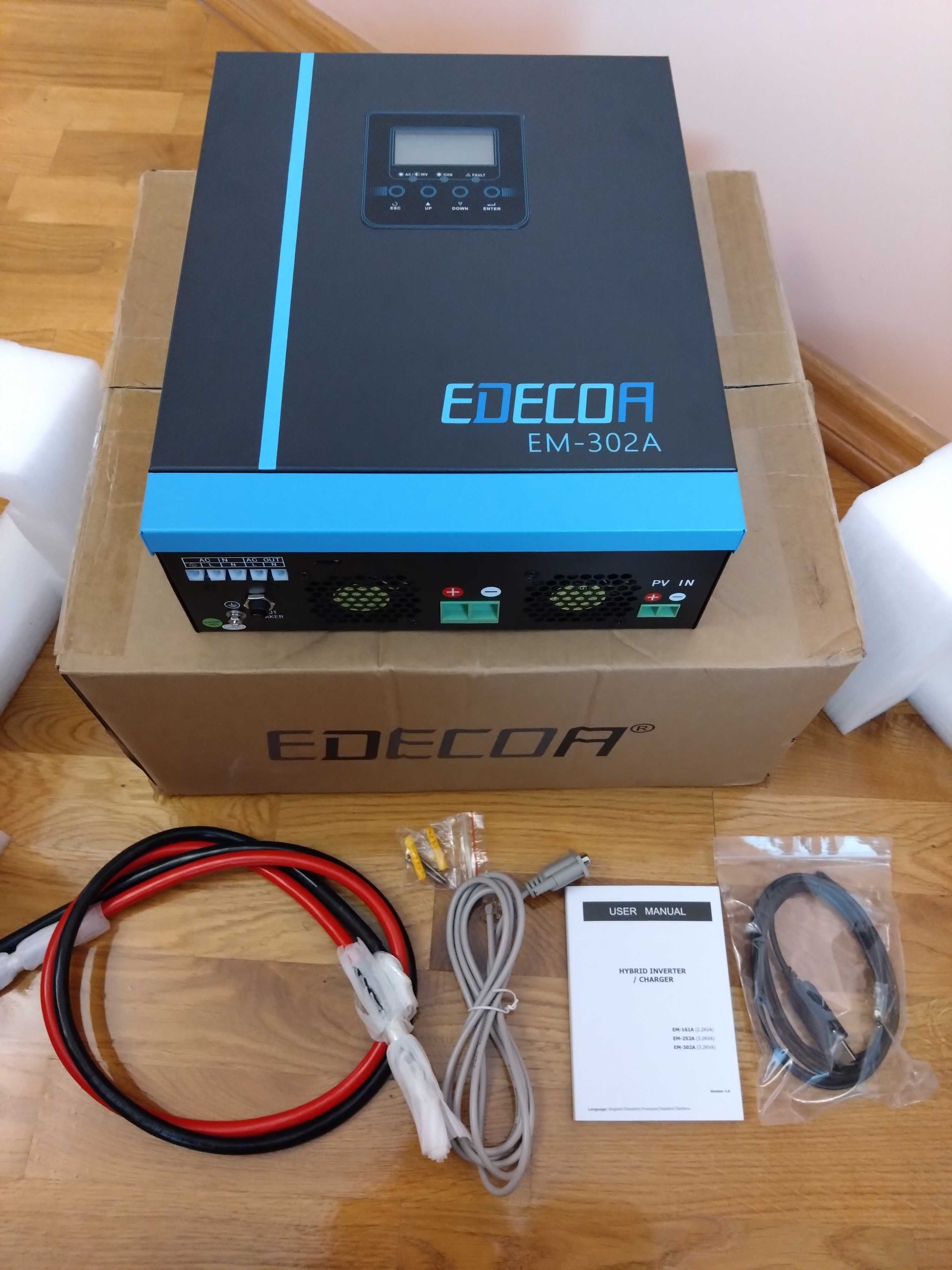 Гібридний Інвертор ДБЖ UPS Edecoa 3000/4000/5500/6200 Вт| ИБП инвертор