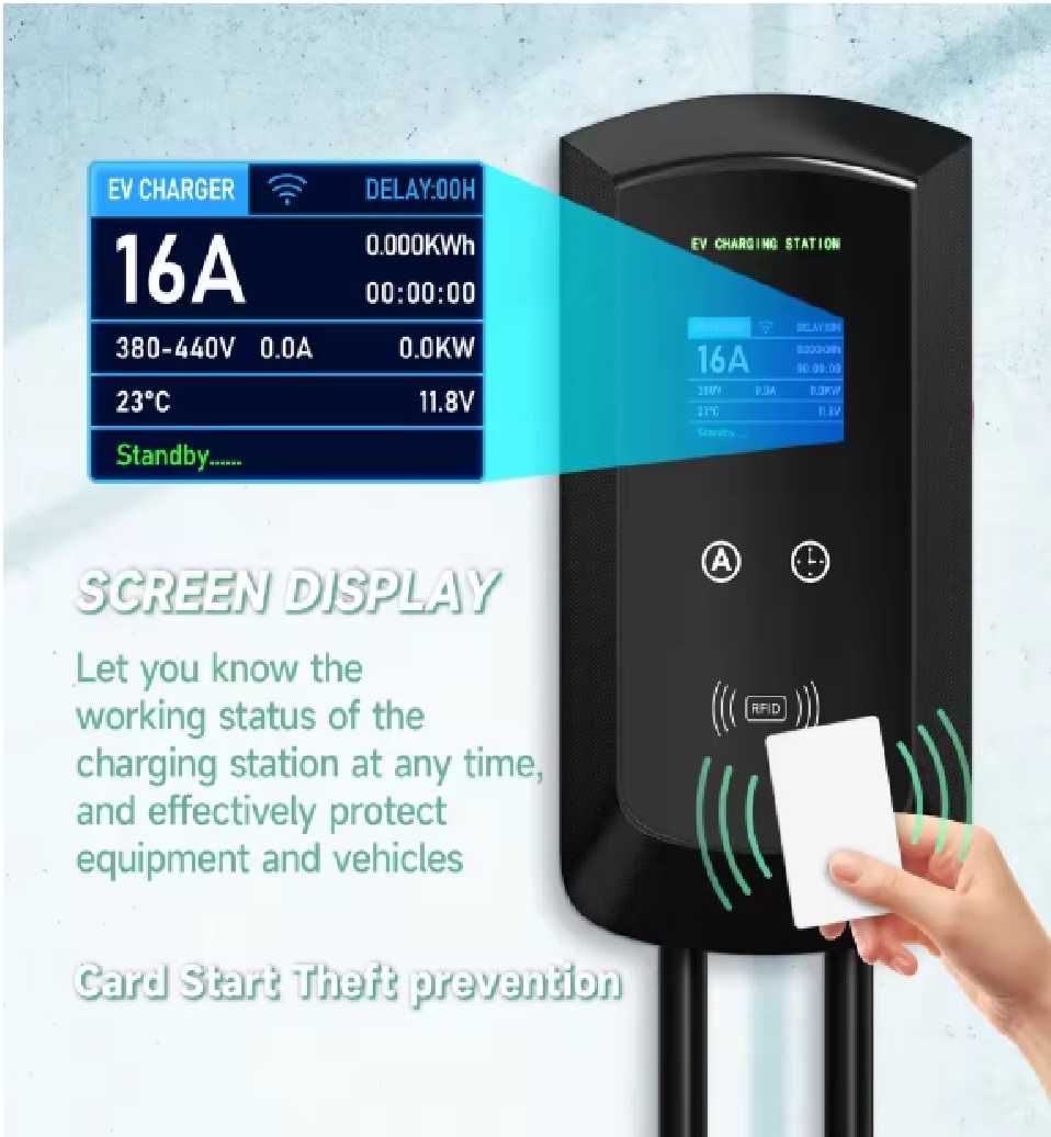 3 фазна станція для електромобілів  Type 2  11/22 кВт Wallbox