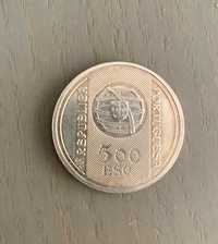 moeda quinhentos escudos em prata - aniversário do Banco de Portugal