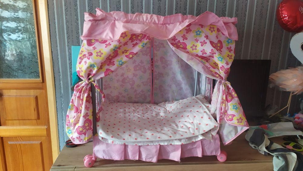 Ліжечко для ляльки, кровать для куклы