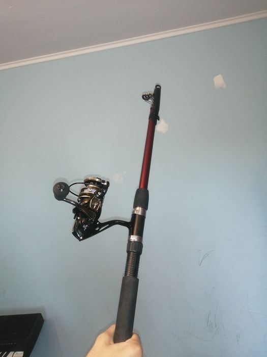 Wędka teleskopowa z kołowrotkiem 2.7m nowa