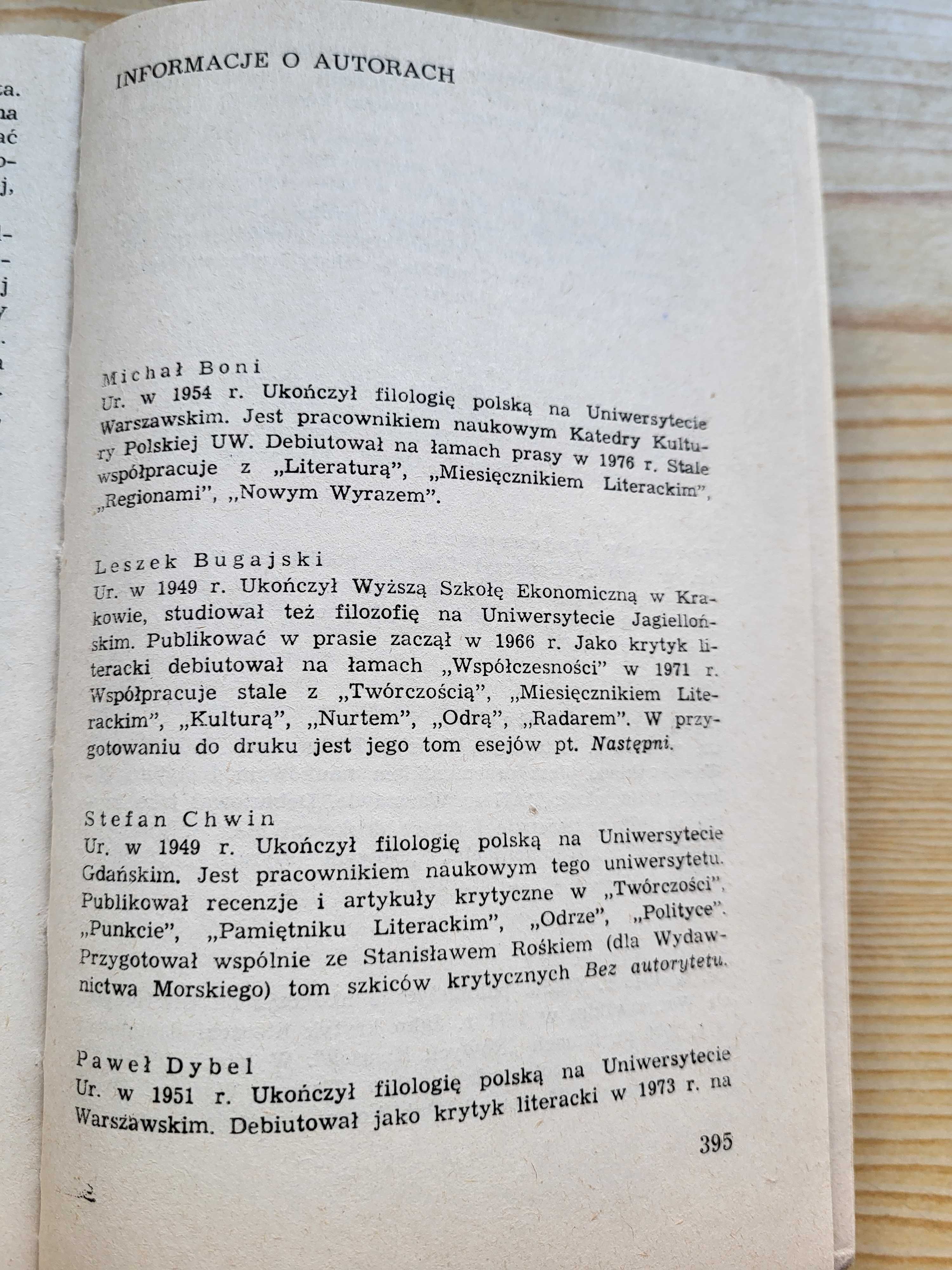 "Licytacja. Szkice o nowej literaturze" (1981) - stan DOBRY! - TANIO!