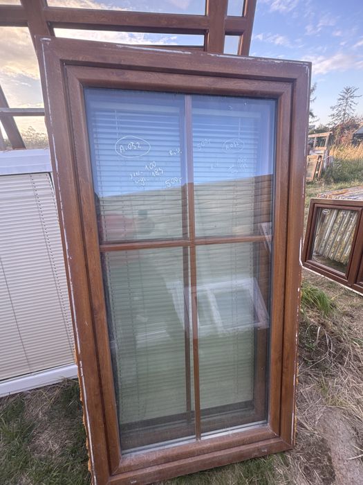 6x okno plastikowe zloty dab 100x183 ze szprosem (kamienica dostawa)