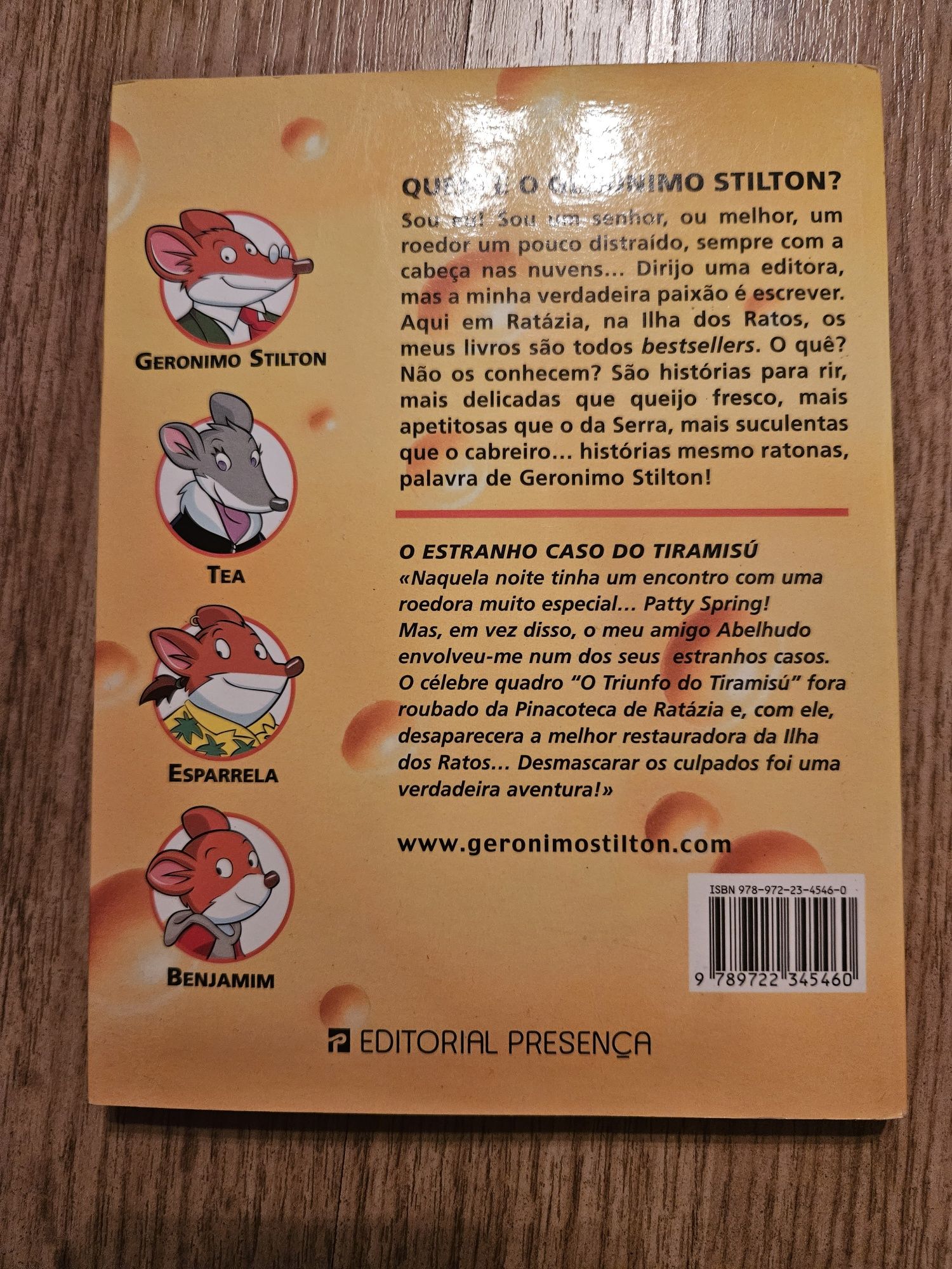 Livro " O estranho caso do tiramisú" de Geronimo Stilton