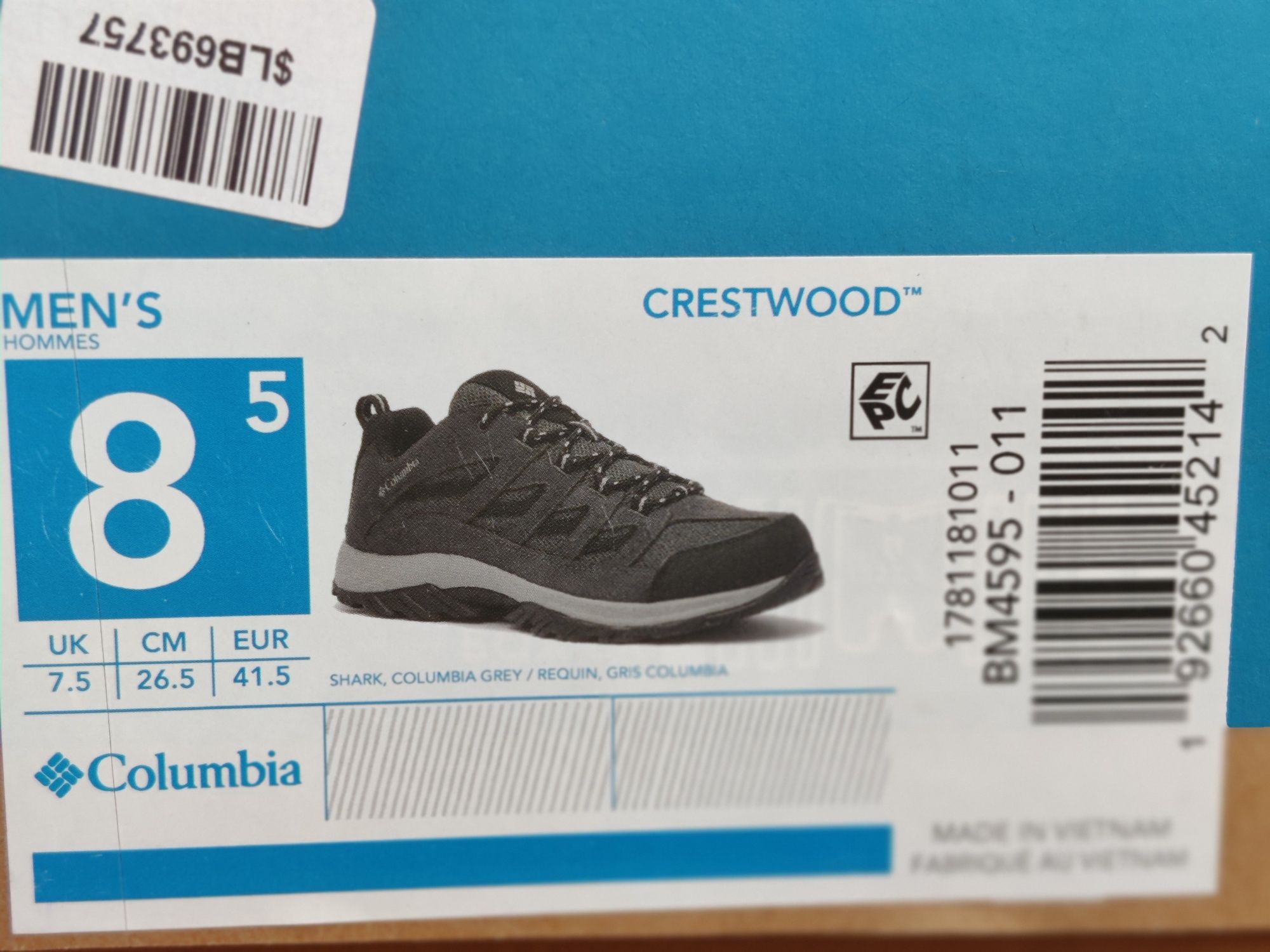 Кросівки чоловічі Columbia Crestwood 41,5 розмір