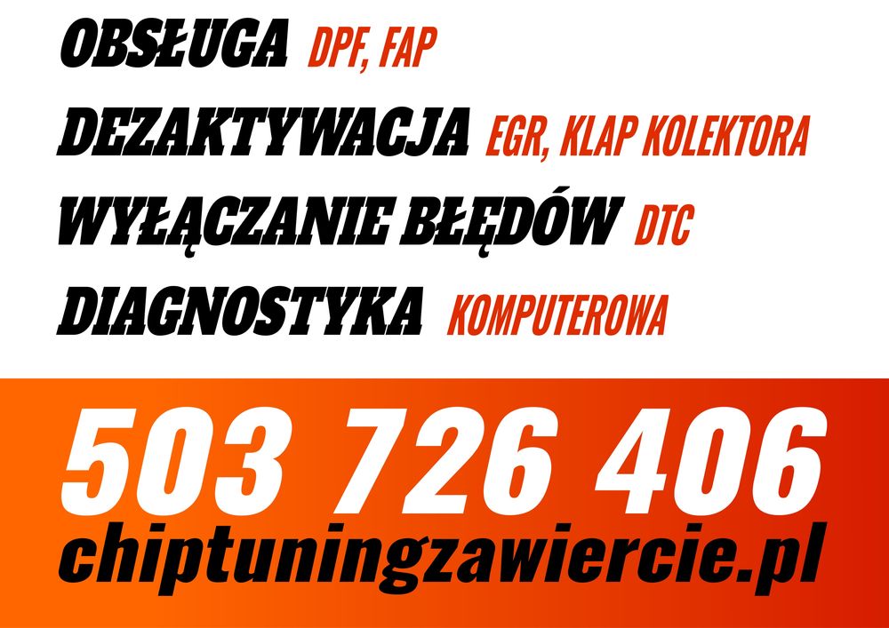 Chip Tuning Adblue DPF EGR Zwiekszenie Mocy