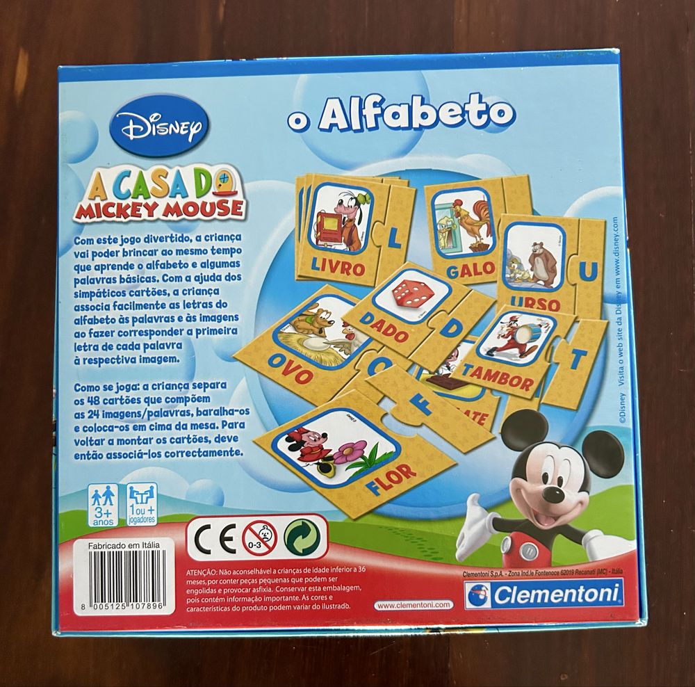 Jogo alfabeto - casa do mickey mouse
