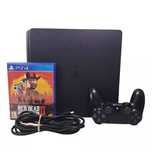 Konsola PS4 Slim 1TB + Gra:Red Dead Redemption 2 + Pad + Okablowanie