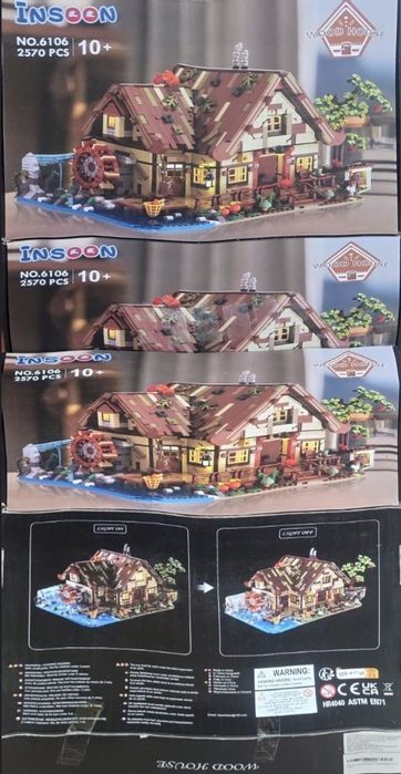 Klocki INSOON Drewniany domek led