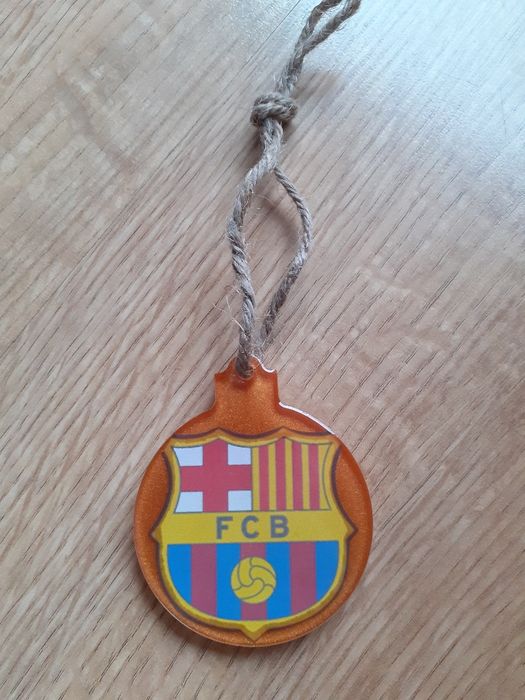 Fc Barcelona.  Bombka choinkowa. Zawieszka kibicowska.