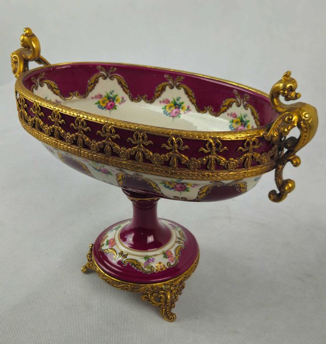 Piękna oryginalna porcelanowa patera / bomboniera LIMOGES Francja