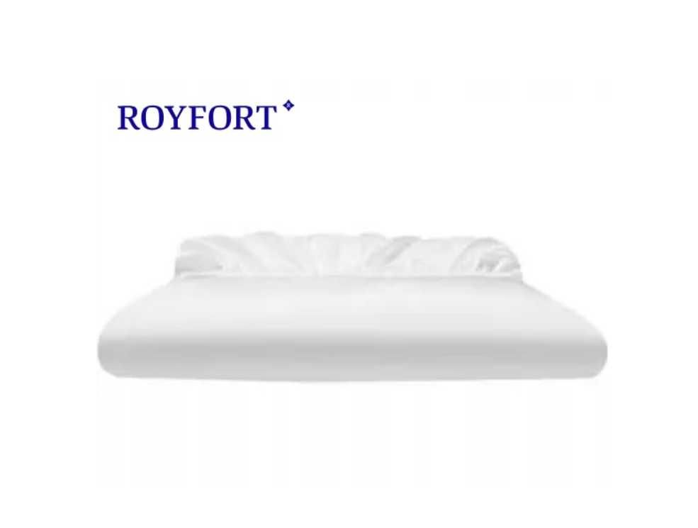 Royfort Prześcieradło z gumką z bawełny BIO 200 x 180 cm białe PREMIUM