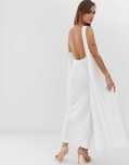 590d Asos Maxi biała sukienka roz. XS