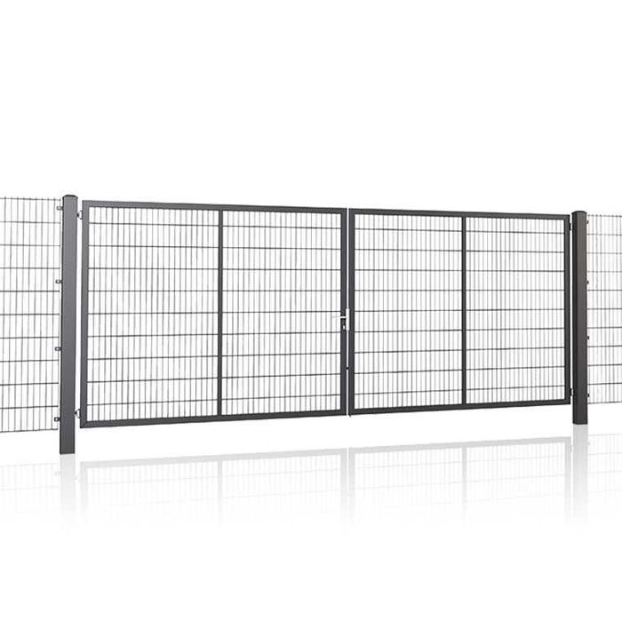 Brama dwu skrzydłowa 2D słupki 100x100