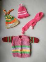 Ubranka dla lalki handmade z lat 80