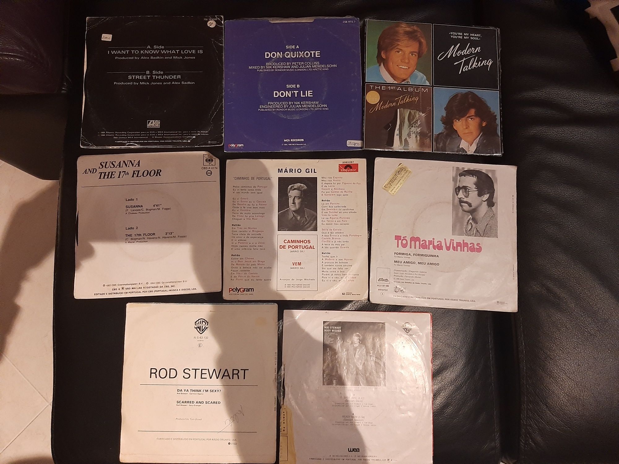Vinil singles Rod Stewart Foreigner Nik Kershaw Modern Talking sussana