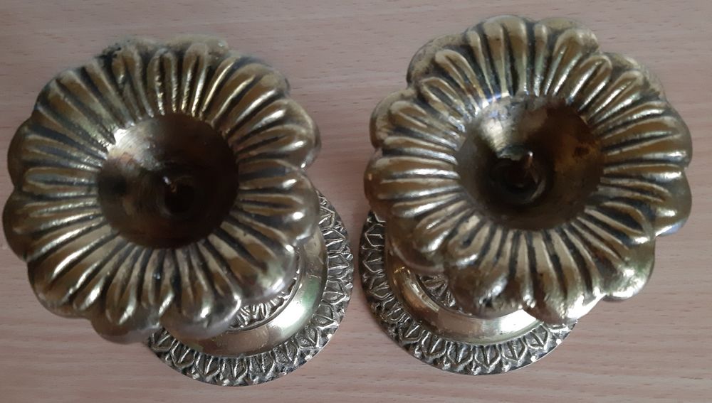 Świeczniki z mosiądzu 2 szt