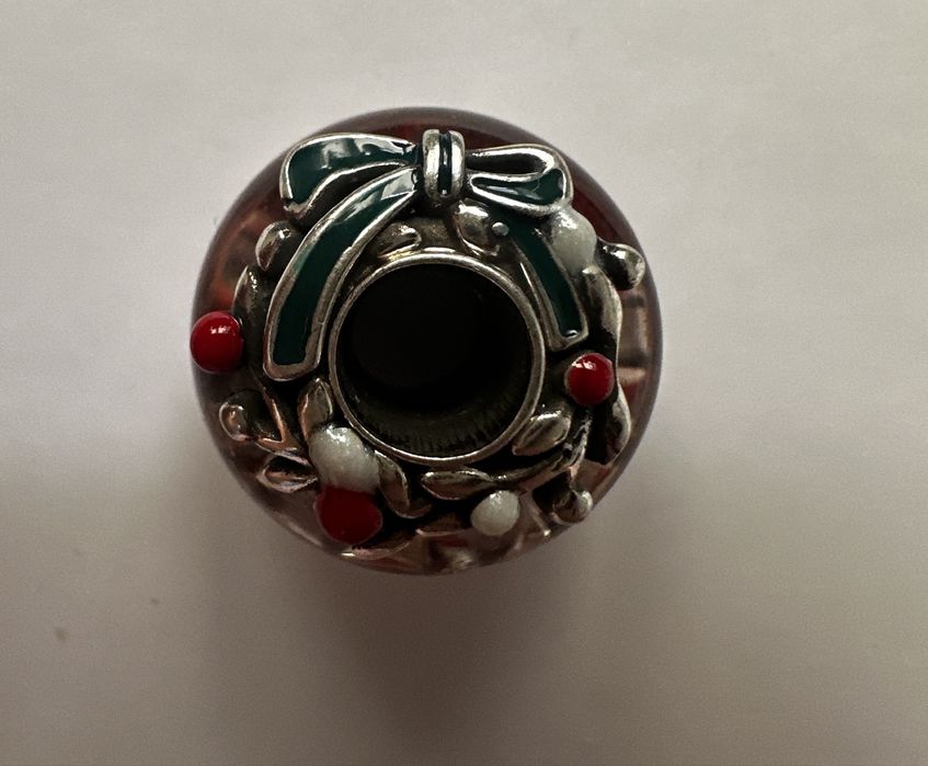 Charms szklo murano cukierkowy świąteczny