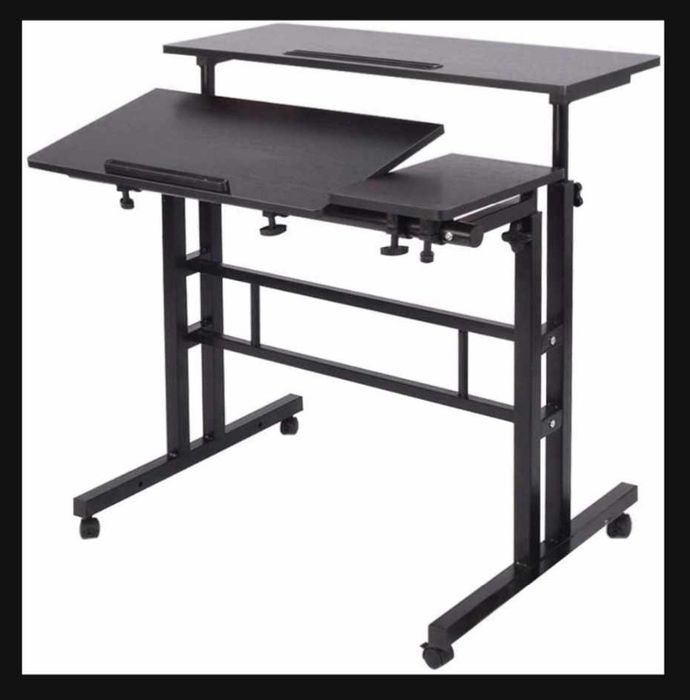 Rolling Table Wózek na laptopa do stojącej lub siedzącej pracy
