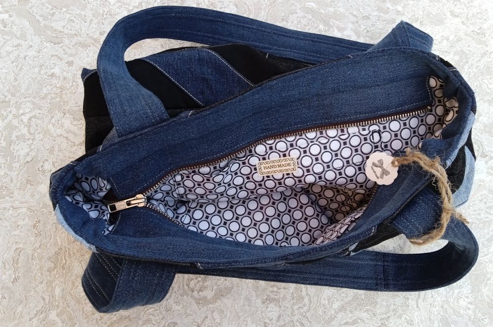 Сумка джинсовая, ручная работа