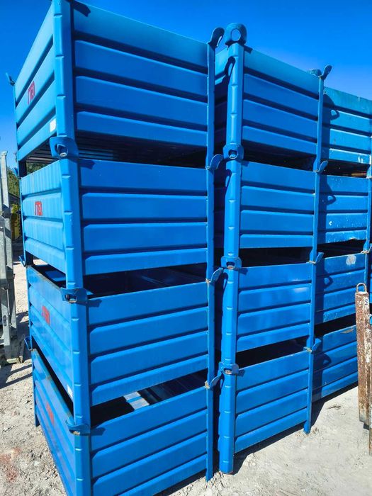 Kosz zabudowany używany 120x80 kontener Gitterbox kosz szalunkowy