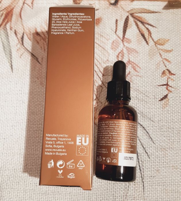 Nowe kropelki samoopalajace 30ml Revuele Self Tan Medium brązujące