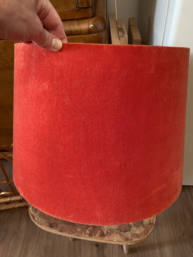 Klosz do lampy stojącej Ikea welur czerwony