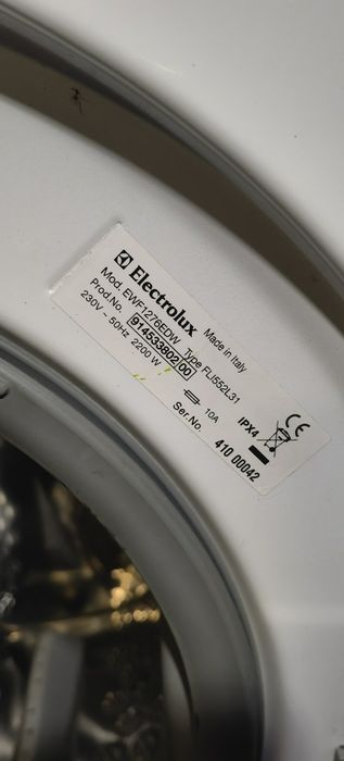 Pralka Electrolux 7kg EWF1276EDW USZKODZONE ŁOŻYSKA, cena DO ZBICIA