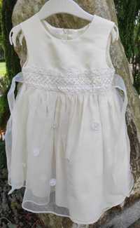 Sukienka biała wizytowa na chrzest, ślub rozmiar 104 110