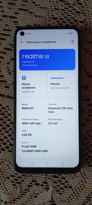 Realmi 8 z 5g stan b.dobry