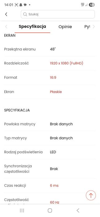 Monitor przemyslowy telewizor samsung 48" cali