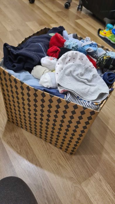 Duży zestaw ubranek 62cm chłopiec zimowy 80szt