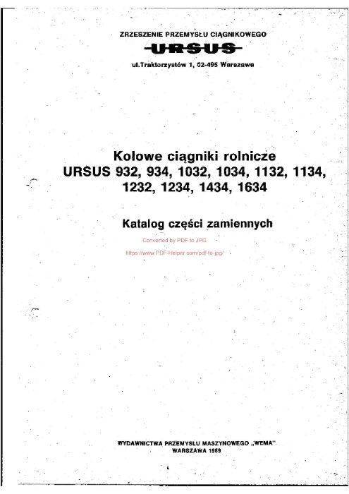 Katalog cz URSUS 932, 934, 1032, 1034, 1132, 1232, 1234, 1434, 1634