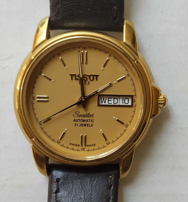 Часы Tissot Swiss SearStar AUTOMATIC 21 Jewels ОРИГИНАЛ позолота дата